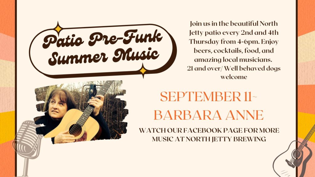 Last patio Pre-Funk of the 2025 season with Barbara Anne