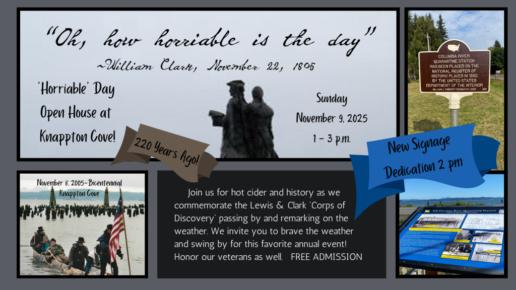 Annual 'Horriable Day' Open House at Knappton Cove