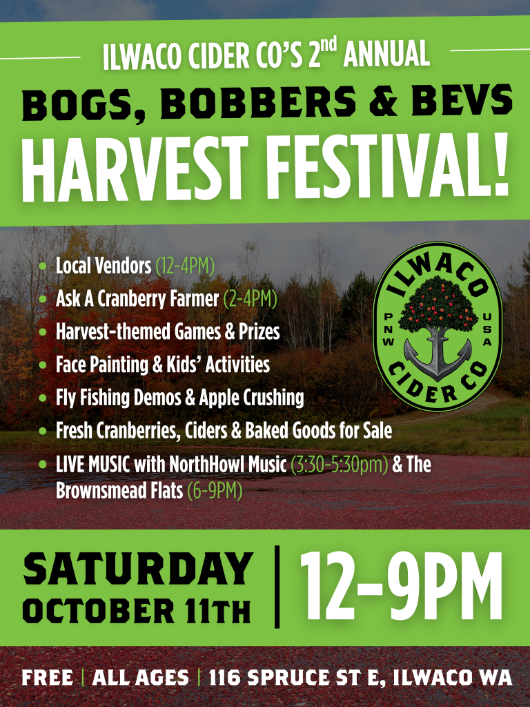 Bogs, Bobbers & Bevs Harvest Festival @ Ilwaco Cider Co