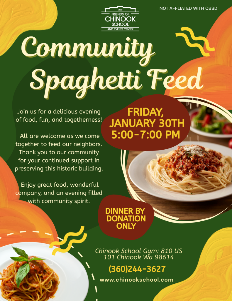 Chinook School-Community Spaghetti Feed