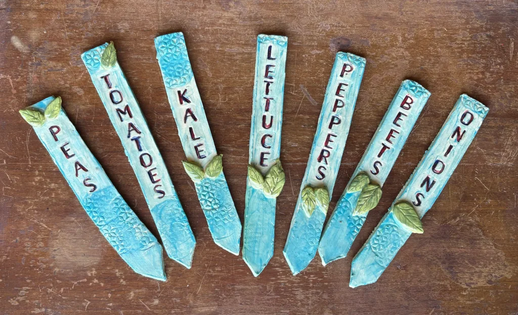 Garden Markers Clay Play