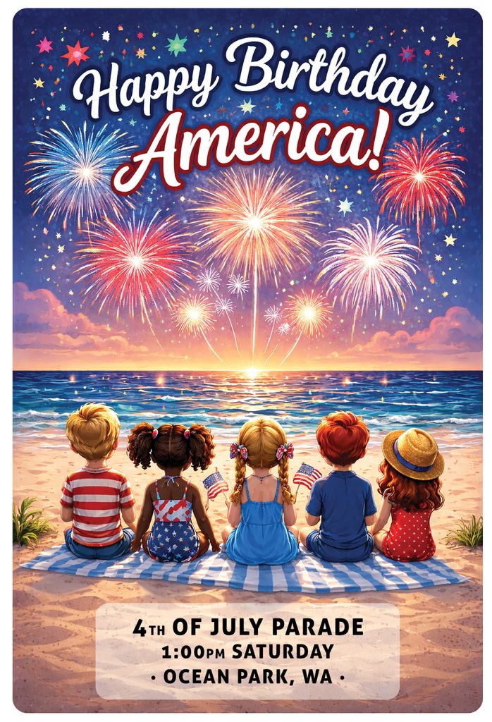 4th of July Parade - Happy Birthday America