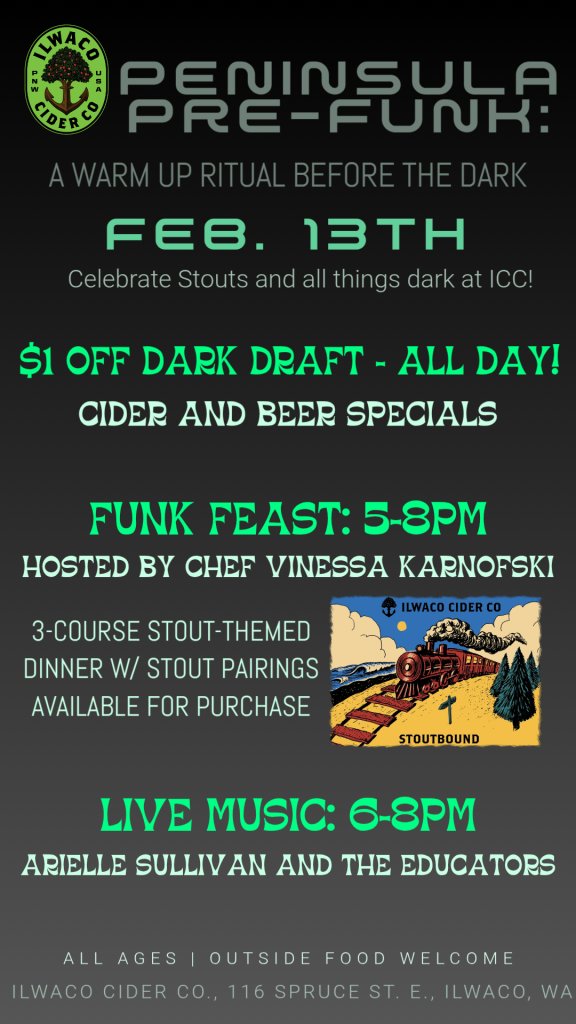 Peninsula Pre-Funk: Stout Celebration at Ilwaco Cider Co!