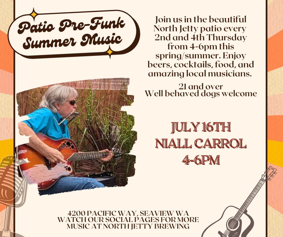 Live Music- Niall Carrol- Patio Pre-Funk Music Series